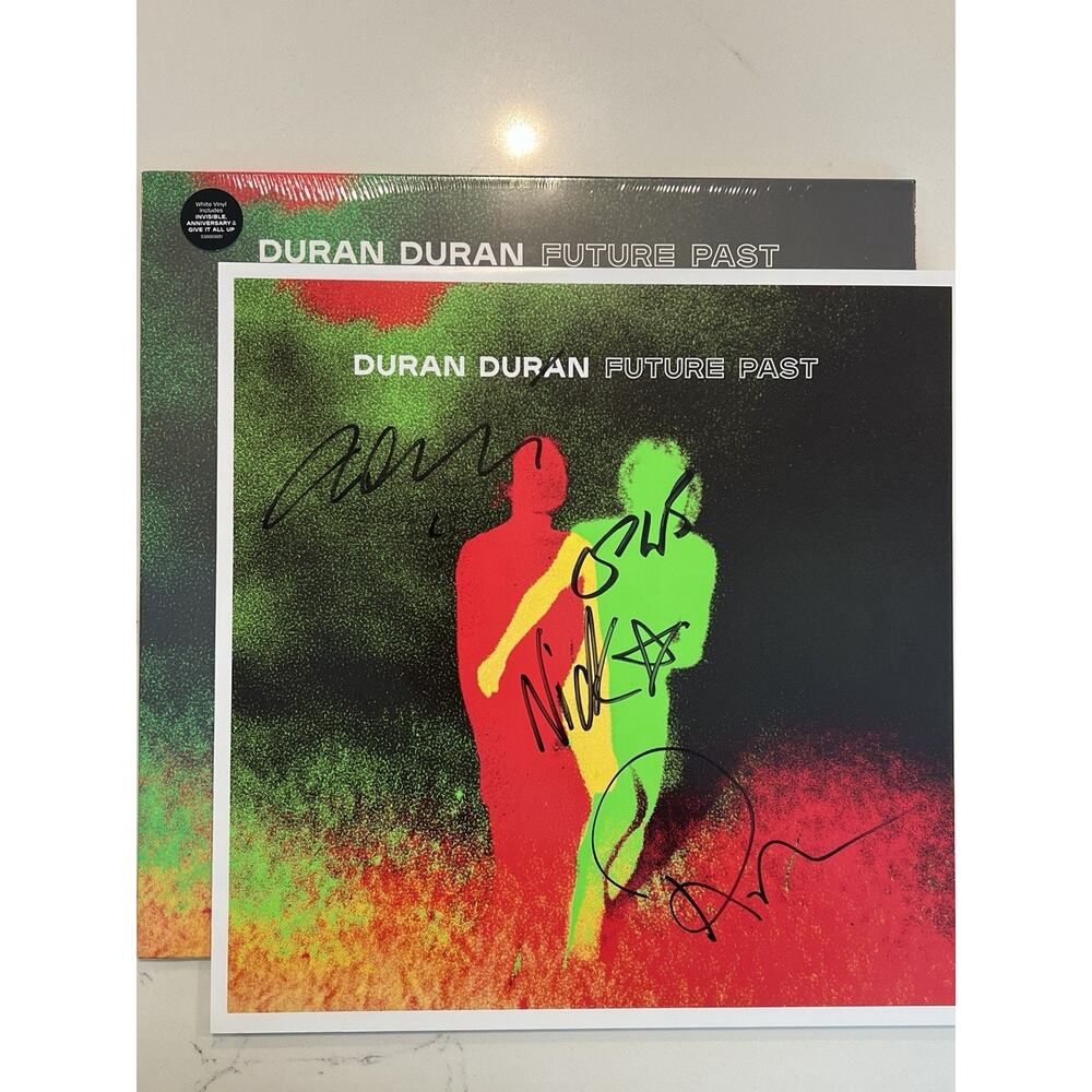 Duran Duran Hand Signed Vinyl Print Plus Album Future Past AUTOGRAPHED #3